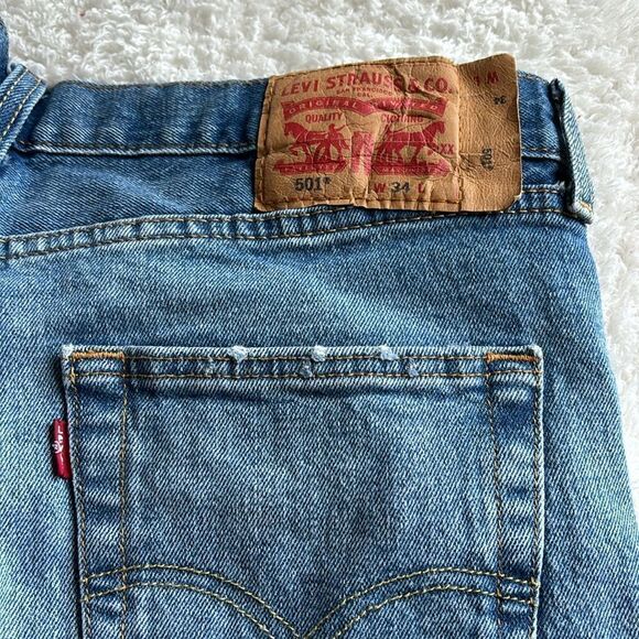 Levi's 501‎ XX Button fly Jean Shorts Y2K Retro 90’s size 34 - Picture 5 of 7